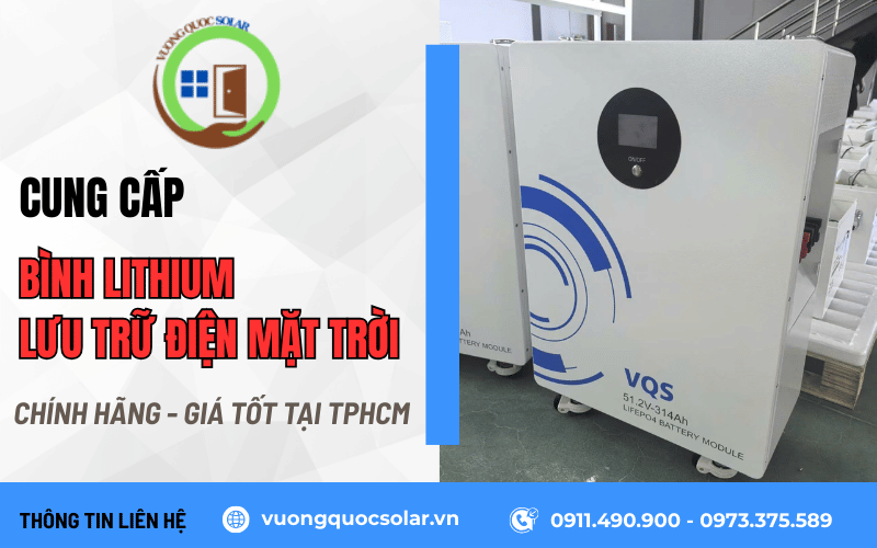bình lithium lưu trữ điện mặt trời TPHCM